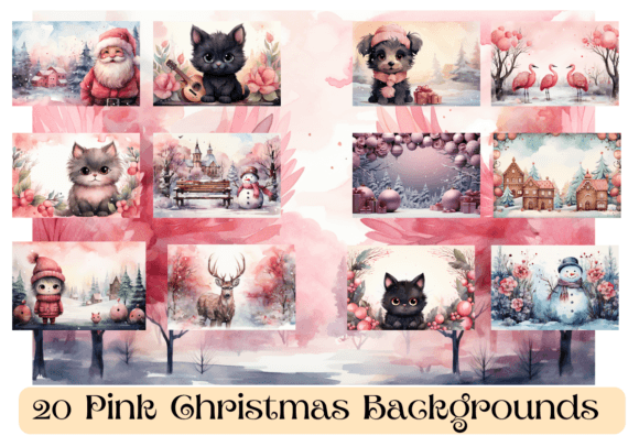 20 Pink Christmas Backgrounds: A Festive Design Collection