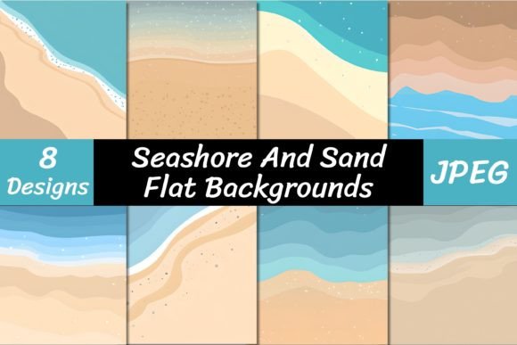 Capturing Coastal Calm: Seashore and Sand Flat Backgrounds