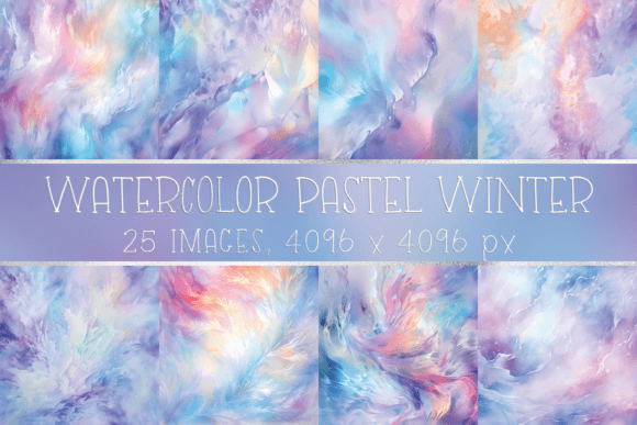 Embrace the Chill: Watercolor Pastel Winter Backgrounds