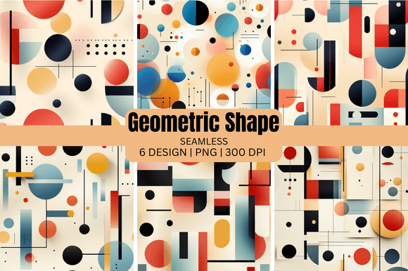 Geometric Shape Seamless Backgrounds for Modern Design