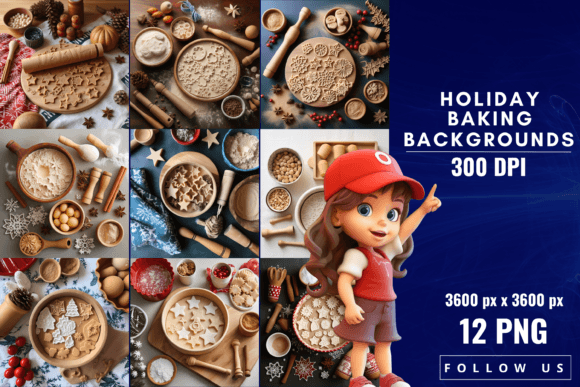 Holiday Baking Backgrounds: The Sweetest Design Asset