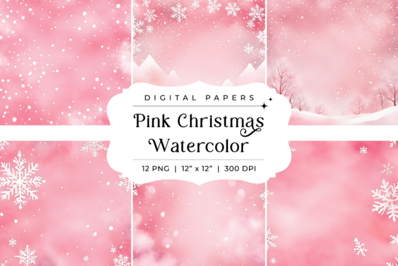 Pink Christmas Watercolor Backgrounds: A Digital Designer's Guide