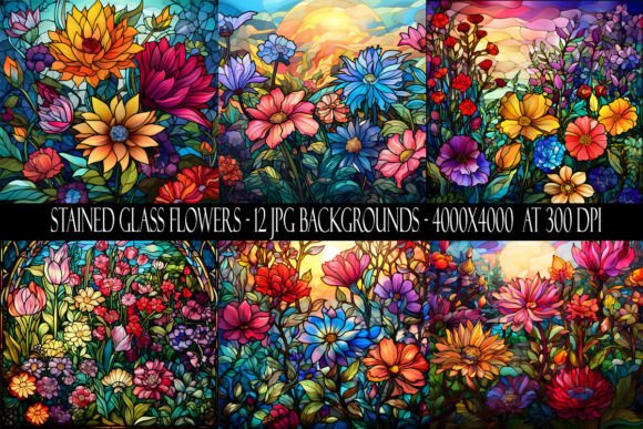 Stained Glass Flower Backgrounds: A Designer's Guide