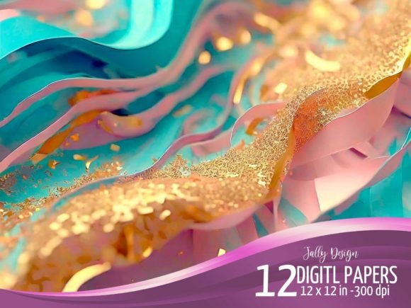 Teal and Golden Luxurious Backgrounds: Elevate Your Creative Projects