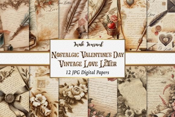 Timeless Romance: Valentine's Vintage Letter Backgrounds