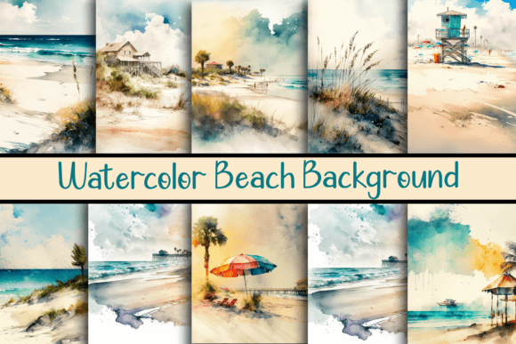 Watercolor Beach Backgrounds: A Creative’s Guide to Coastal Digital Paper